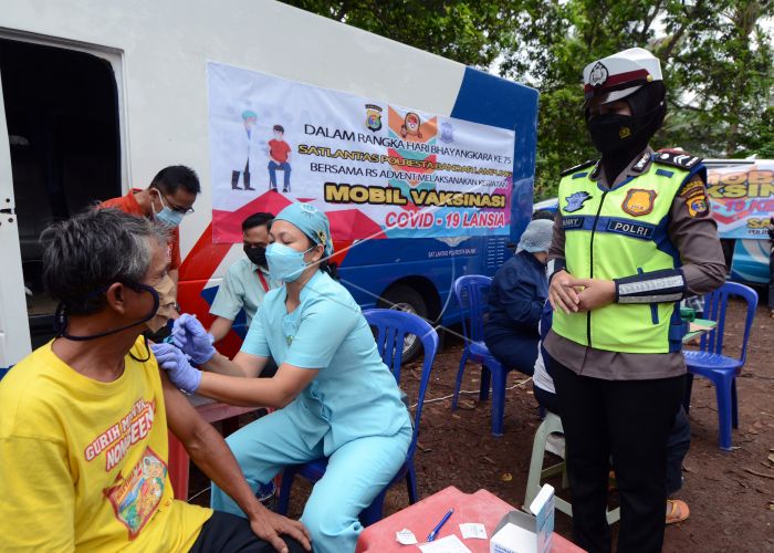 Polda Lampung Fokuskan Mobil Vaksinasi di Tiga Tempat Ini