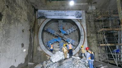 Progres Proyek MRT Stasiun Thamrin dan Monas Capai 51 Persen