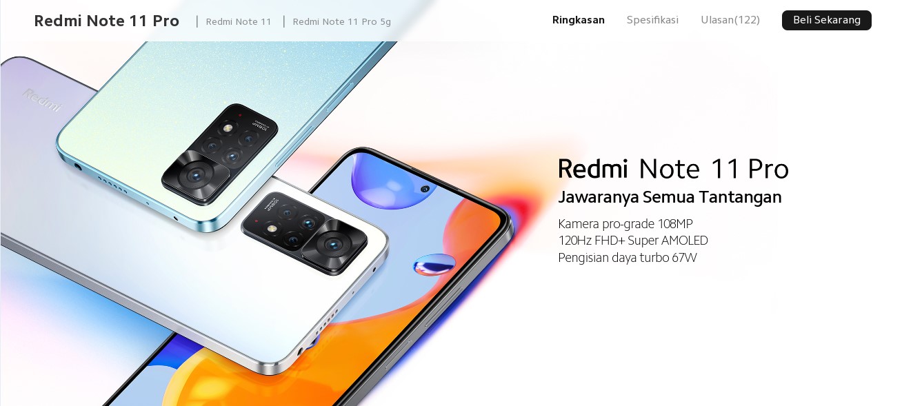 Review Xiaomi Redmi Note 11 Pro, Spesifikasi Harga, Fitur Kamera 108MP, Layar Super AMOLED