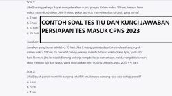 TES TIU CPNS 2023, LENGKAP SOAL KUNCI JAWABAN