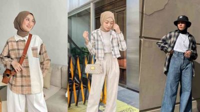 8 Inspirasi OOTD Kemeja Flanel Wanita Hijab Hari Ini, Lagi Trend di 2023