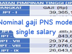 Berapa Besar Gaji PNS dalam Penggajian Model Single Salary