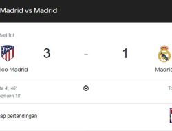 Hasil La Liga Spanyol Tadi Malam, Atletico Madrid Vs Real Madrid, 3-1