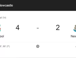Hasil Liga Inggris Tadi Malam: Liverpool Vs Newcastle 4-2