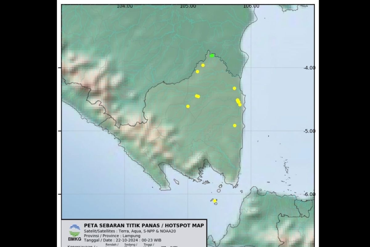 Update Terkini: Titik Panas Terpantau di Lima Kabupaten Lampung