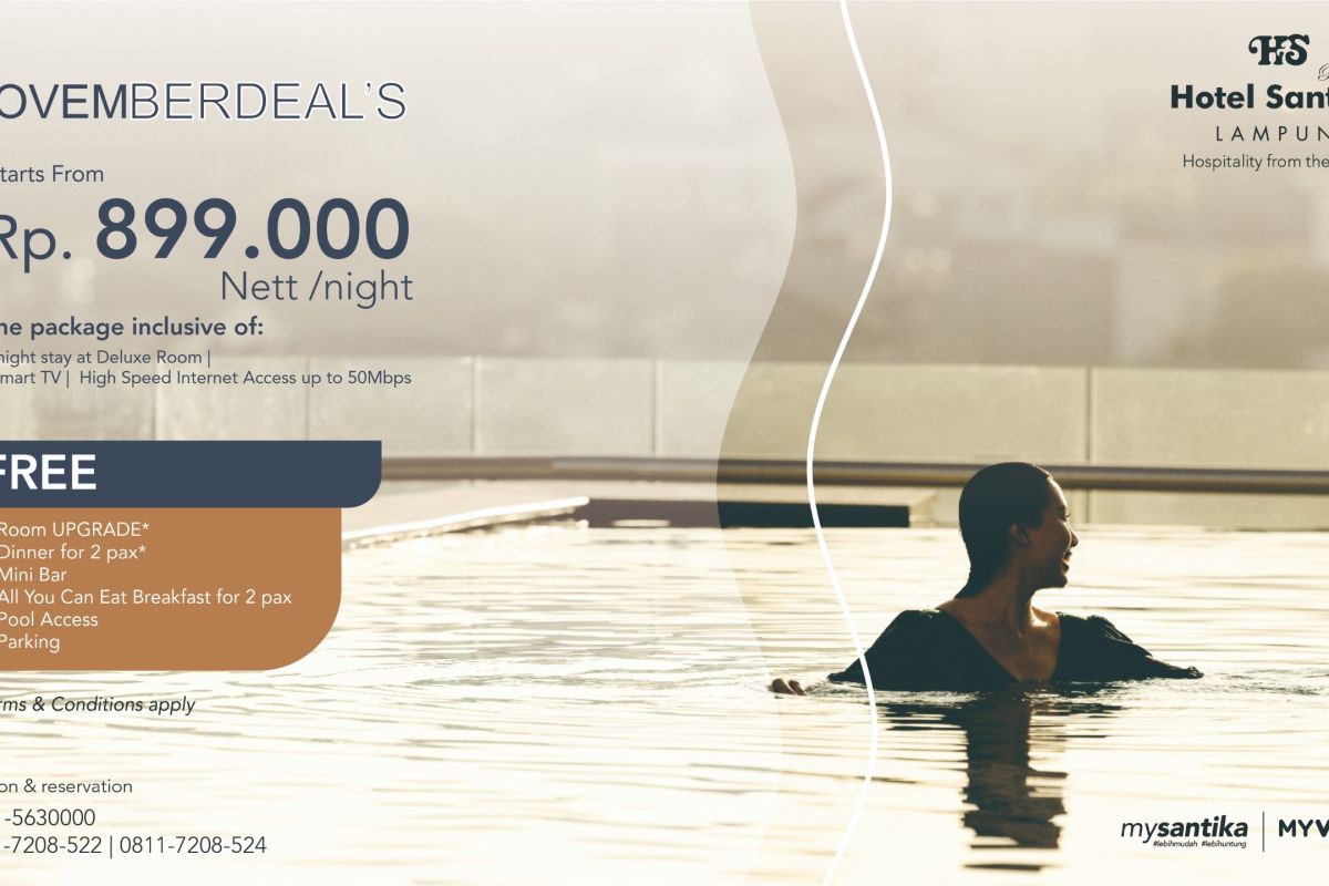 Nikmati Diskon Spesial di Hotel Santika Premiere dengan Promo “Novemberdeal’s”