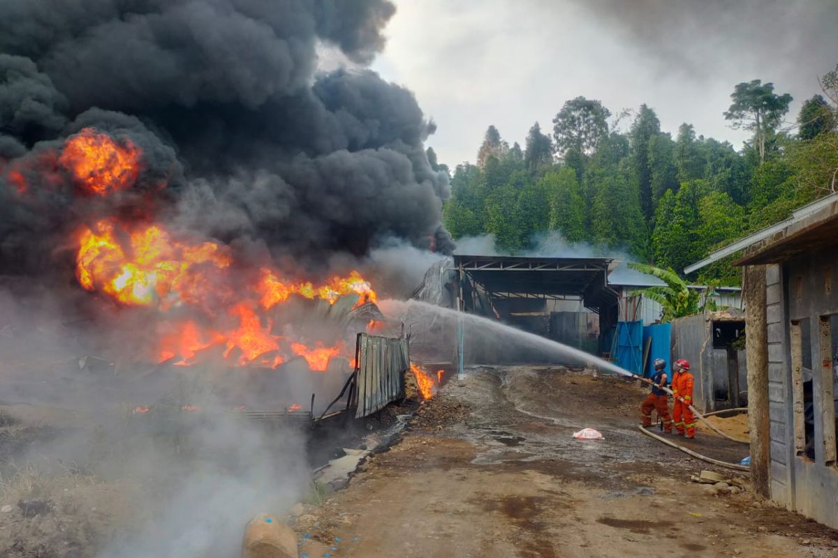 Perjuangan Tim Damkar Bandarlampung Memadamkan Api di Gudang BBM Selama 14 Jam