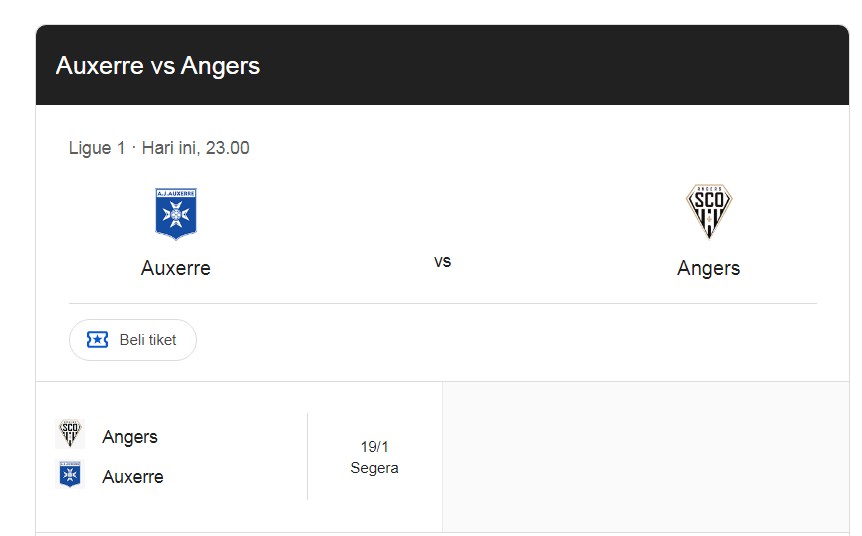 Prediksi Auxerre vs Angers, Jadwal Ligue 1 Prancis 25 November 2024