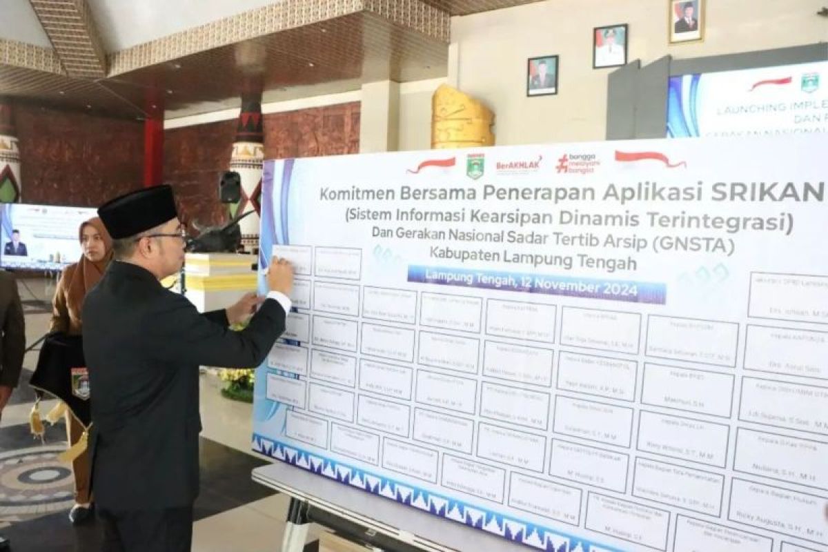 Pj Bupati Lampung Tengah Ikut Serta dalam Peluncuran Aplikasi Inovatif ‘SRIKANDI’