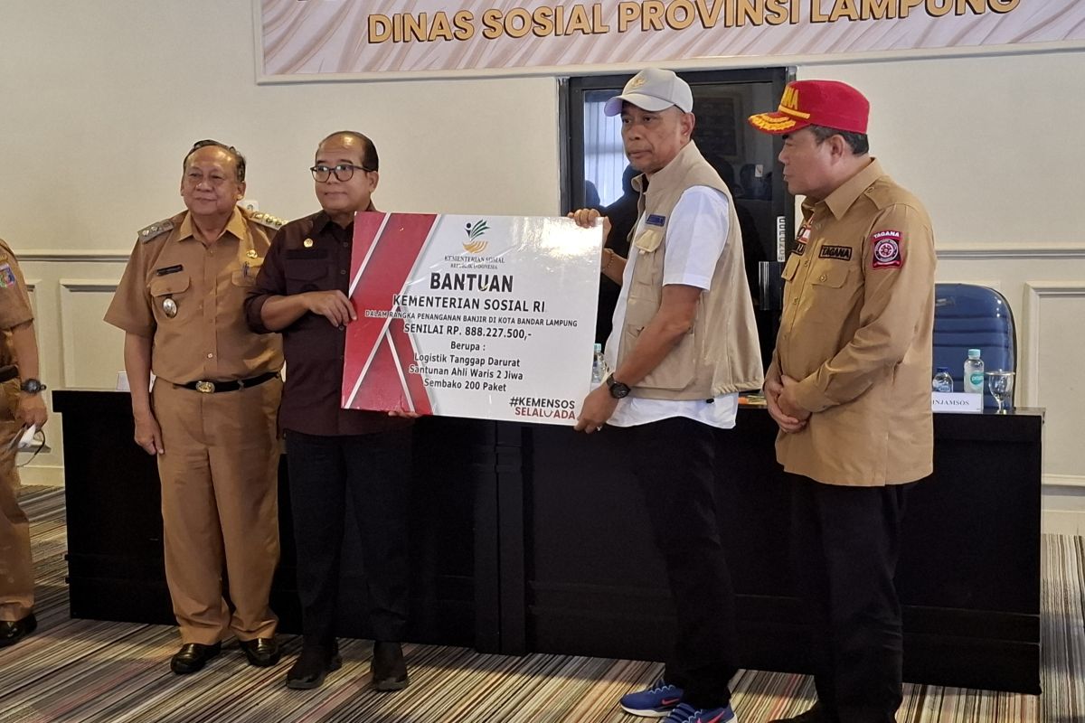 Kemensos Salurkan Dana Darurat Rp1,1 Miliar Untuk Bencana di Lampung