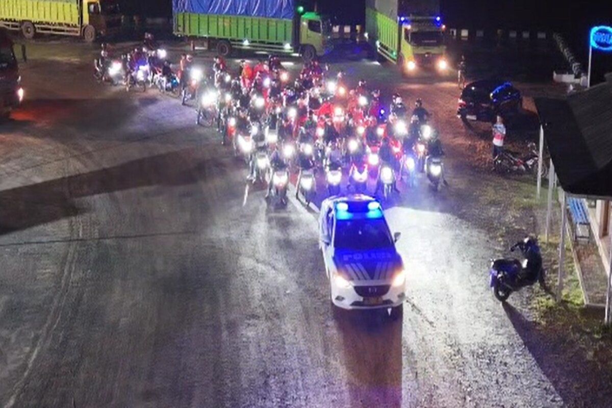 Kawal Pemudik Motor: Polres Lampung Selatan Prioritaskan Keselamatan