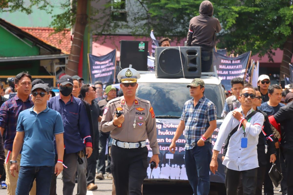 Penyelenggaraan Aksi Bela Palestina di Tugu Adipura: Polresta Bandarlampung Lakukan Pengalihan Lalu Lintas