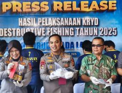 Razia Polda Lampung: 7 Kasus Ilegal Fishing Terungkap, Kerugian Rp9,3 Miliar