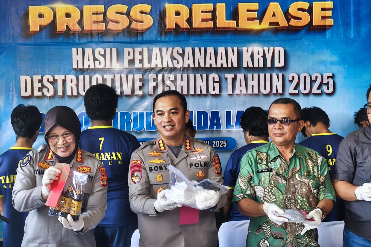Razia Polda Lampung: 7 Kasus Ilegal Fishing Terungkap, Kerugian Rp9,3 Miliar