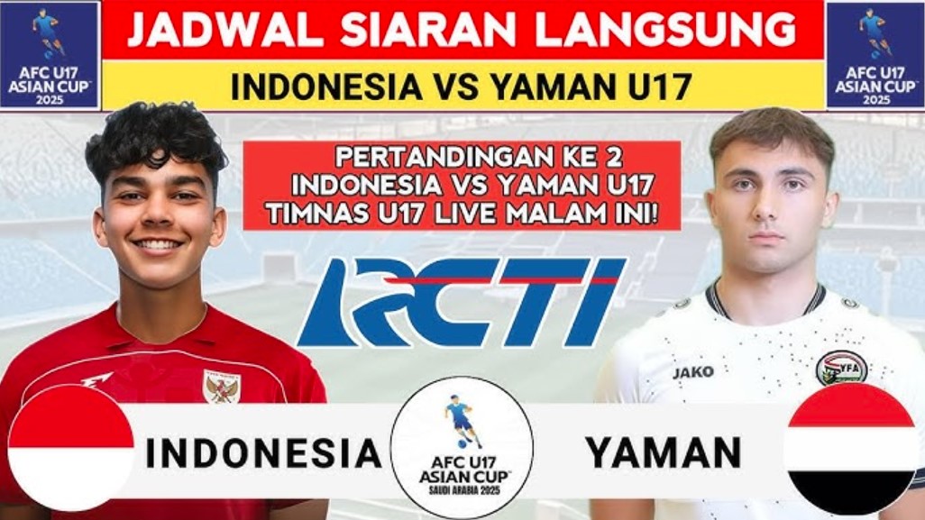 Link Nonton Timnas Indonesia U17 vs Yaman di Piala Asia U17 2025, Malam Ini
