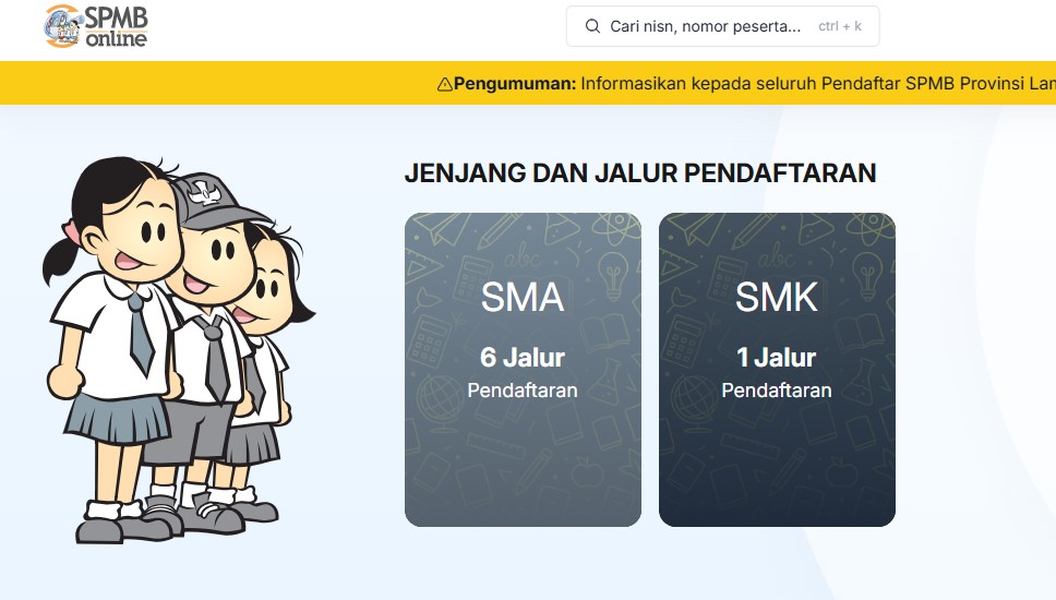 Pengumuman SPMB/PPDB SMA-SMK Lampung 2025 Resmi Rilis! Cek Namamu di Sini Sekarang Juga!