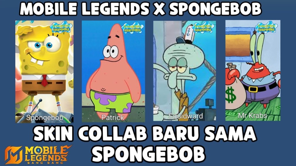 Auto Hype! Skin Kolaborasi MLBB x Spongebob Akhirnya Terungkap, 4 Hero Dapat Skin Super Imut!
